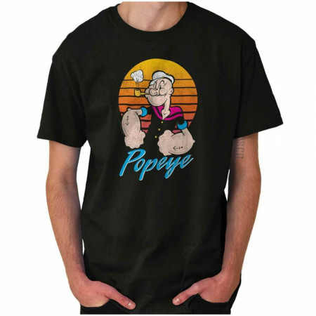 Popeye The Sailor Man Character 80's Retro Style T-Shirt